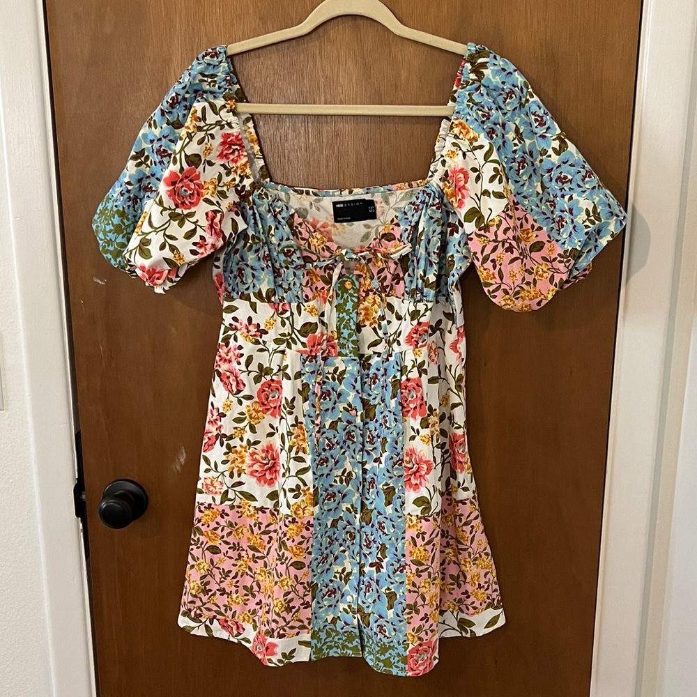 Asos patched floral dress